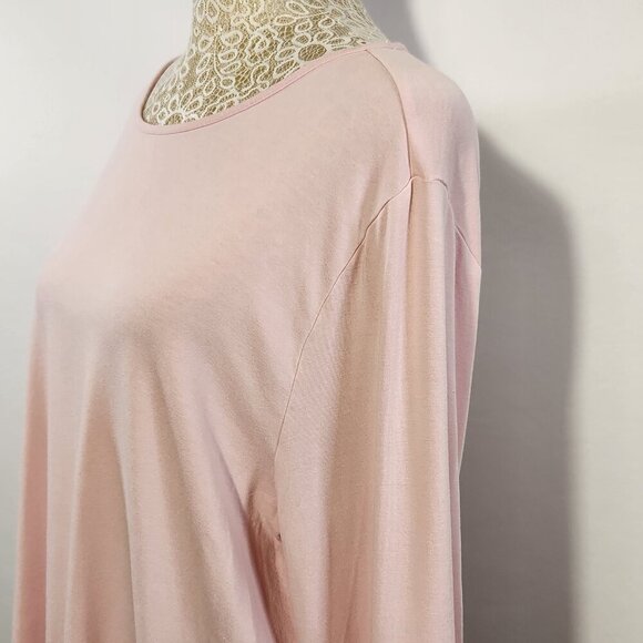 J Jill Wearever Collection Women SZ Large Pink Jersey Bell Sleeve Round Neck Top - Picture 7 of 14